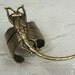 Dragonfly Ear Cuff Dragonfly Earcuff Brass right ear