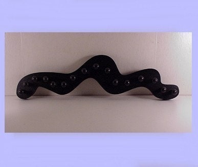 NECKLACE holder rack tree wood  16 PEGS Black   Wall mounted