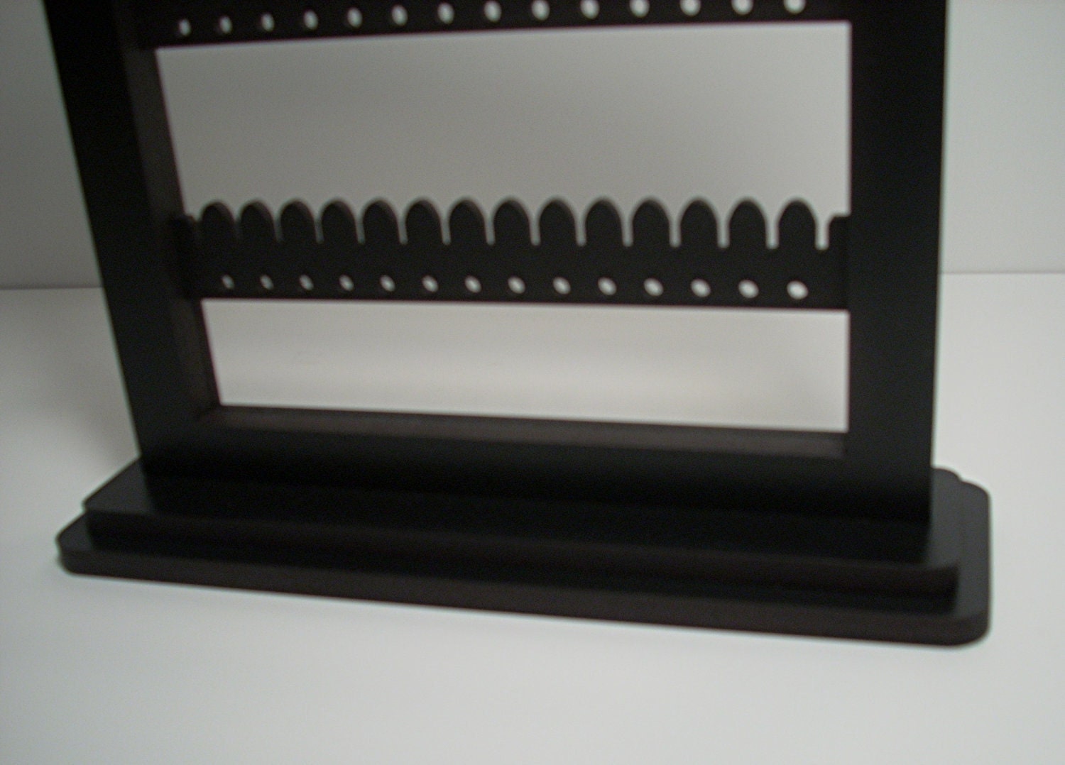 Necklace Earring  jewelry holder BLACK wood with stand & PEGS