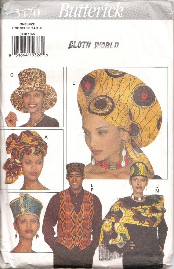 Unique African Hat etc Pattern Butterick 3476 by TenderLane