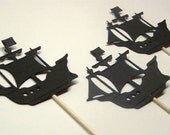 Pirate Ship Cupcake Toppers