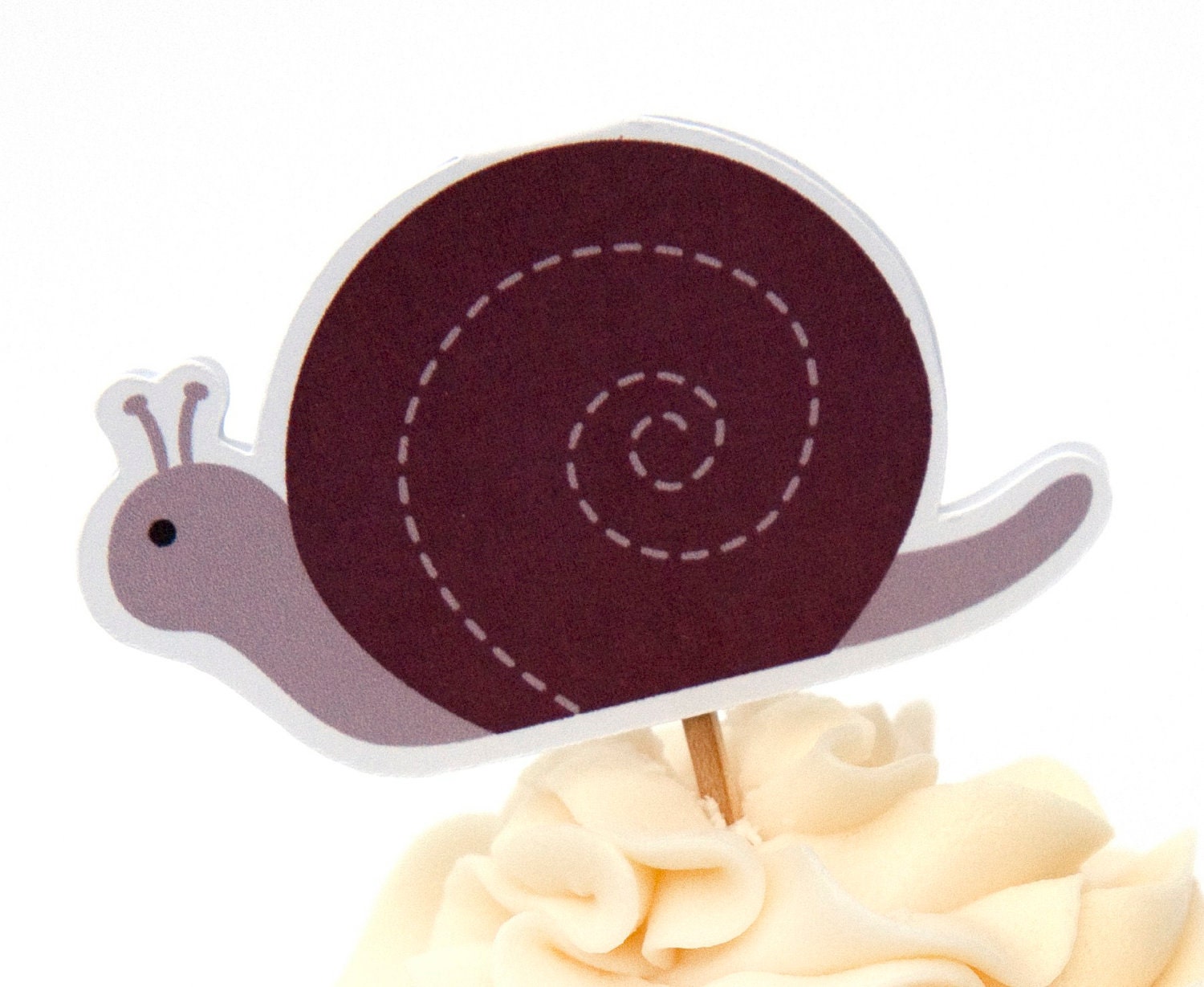 Woodland Friends Party - Set of 12 Snail Cupcake Toppers by The Birthday House