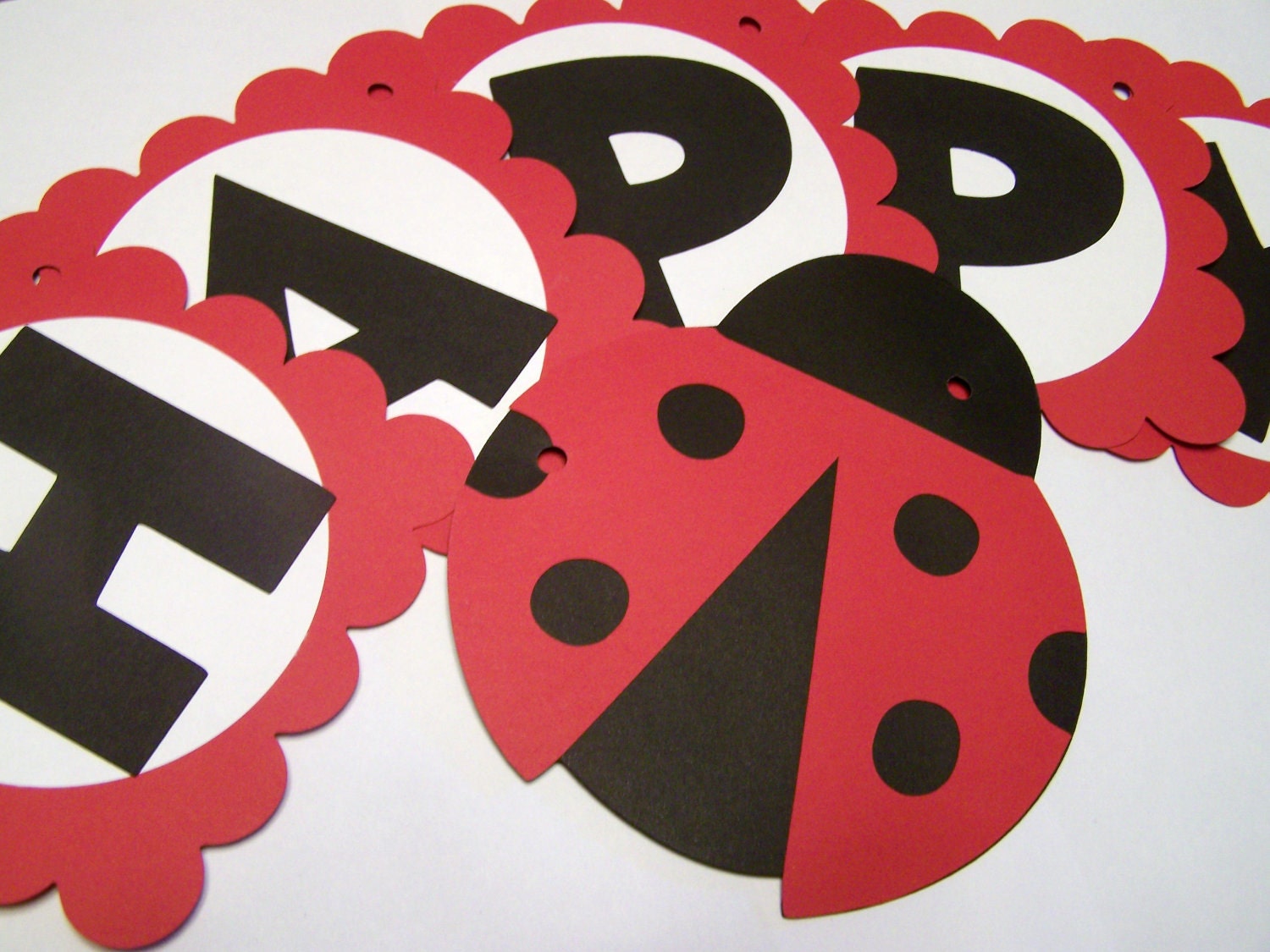 Ladybug Birthday Party Banner - Custom listing for Kelly
