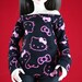 Black Kitty Shirt for MSD BJD, 1/4 Dollfie, Minifee and Unoa