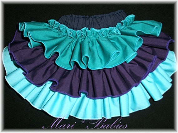 The Royal Collection -' Princess Daisy's Peacock '-Fancy Pants Ruffled Diaper Cover with Matching Vintage Inspired Headpiece-PHOTO PROP