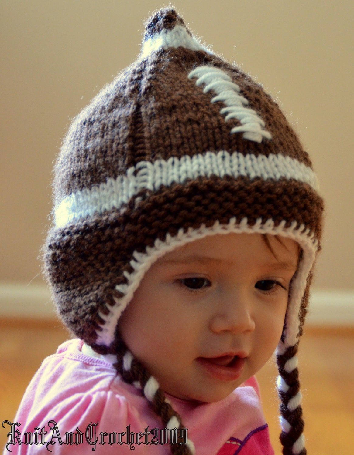 Newborn Football Hat All Sizes, Earflap Football Hat