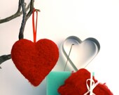 Heart Needle Felting Kit, wool felt diy do it yourself waldorf craft handmade supplies tutorial decorating Christmas Gift