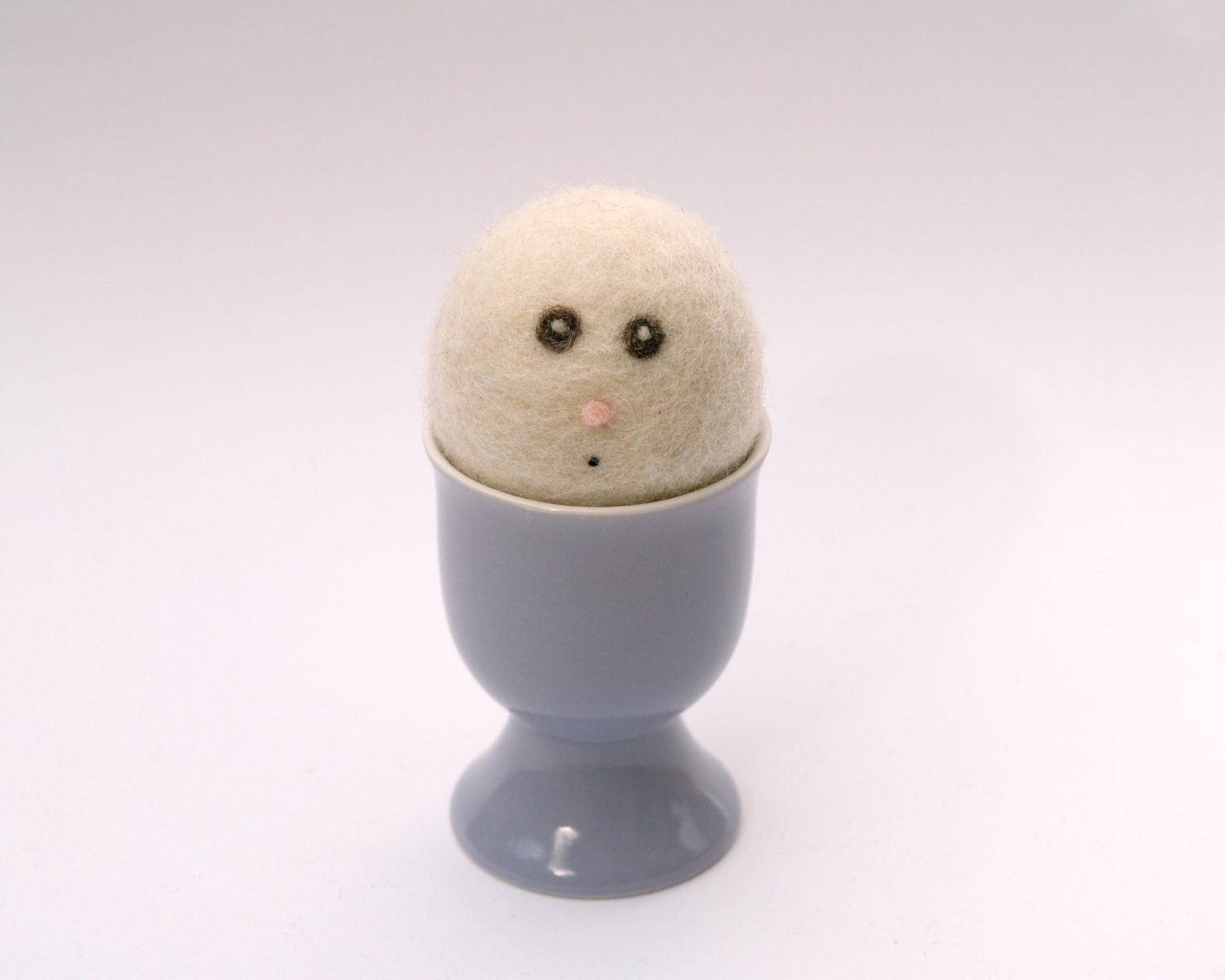 Wool Easter Egg Toy Needle Felted Purple Cup Wool Cute Soft Felt Spring Pastel Children Basket Play Set Unisex Girl Boy Organic White Funny