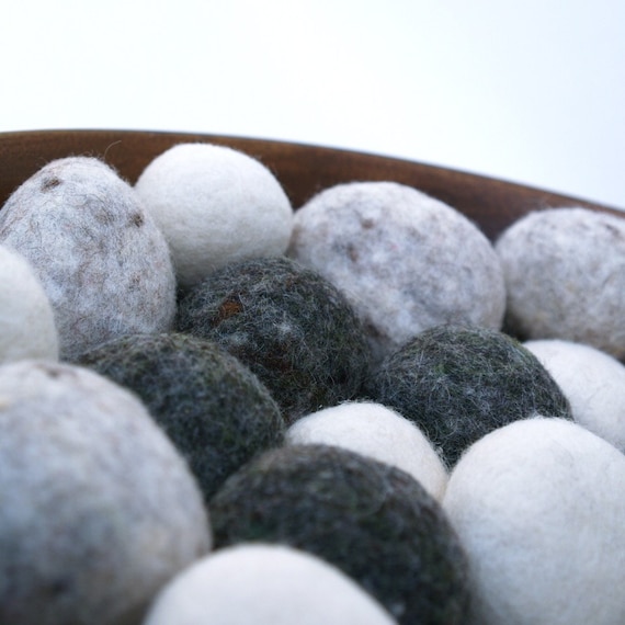 Felted Pebbles, rocks stones wool felt home decor natural colorful beach cottage paperweight dude hostess gift urban chic