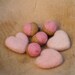 Love Hearts and Felted Acorns Valentines Day, Needle Felt Wool Love romantic gift home decor blushing baby Gift for Mom Wife Decorating