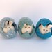 Blue Easter Bunny in a Blue Easter Egg . Needle Felted Wool toy for Boys - Waldorf - Fairyfolk - The Magic Onions
