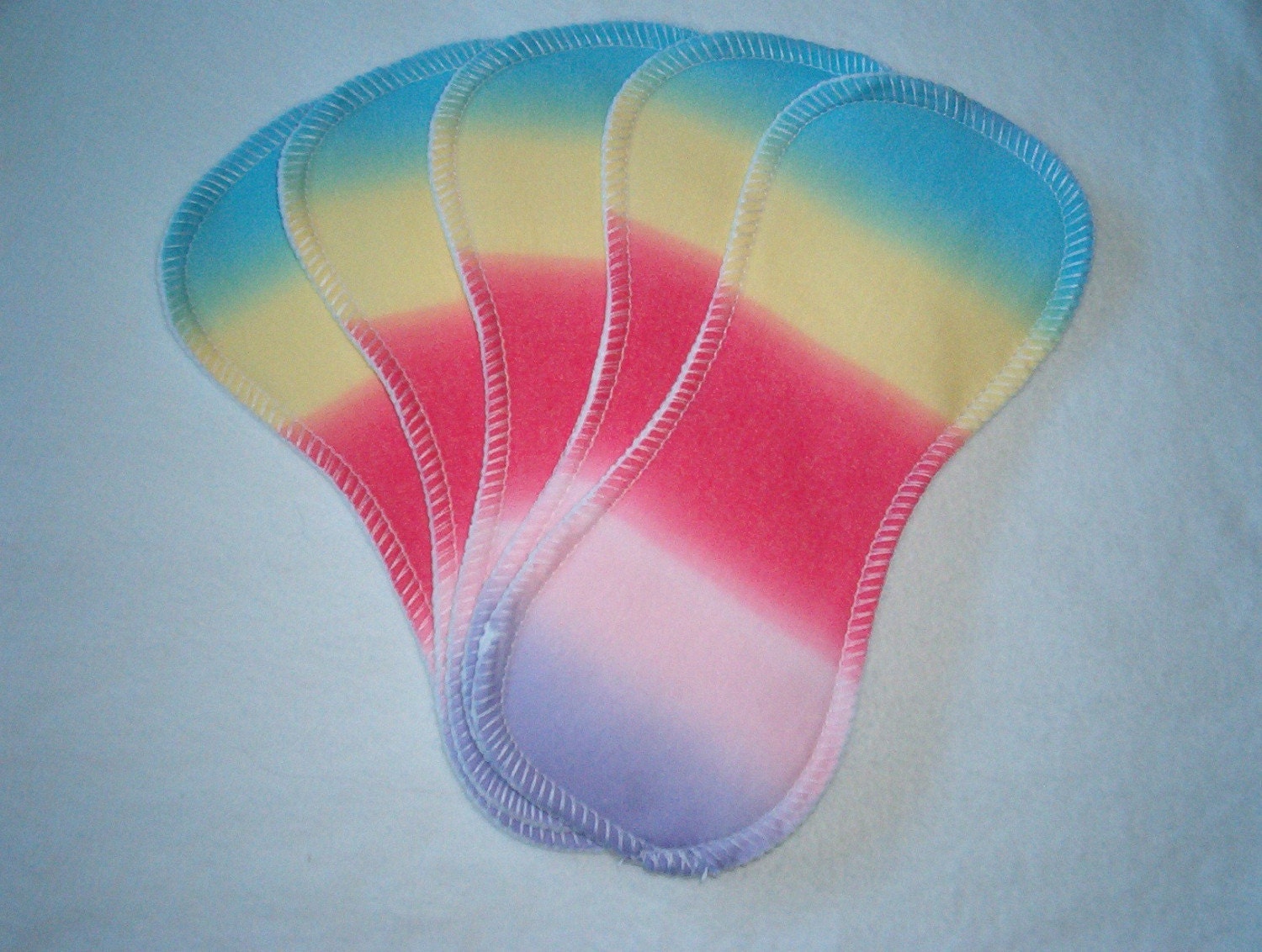 5 Rainbow Stripes Cloth Pantiliners