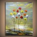 Original Large painting Bold Color Abstract Art Canvas Landscape Painting Lollipop Tree