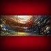 art original abstract painting abstract triptych large Original Painting tree painting huge surreal red modern landscape 54 x 24