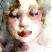 Summers Face Giclee Print 8x10  From Original Watercolor Painting