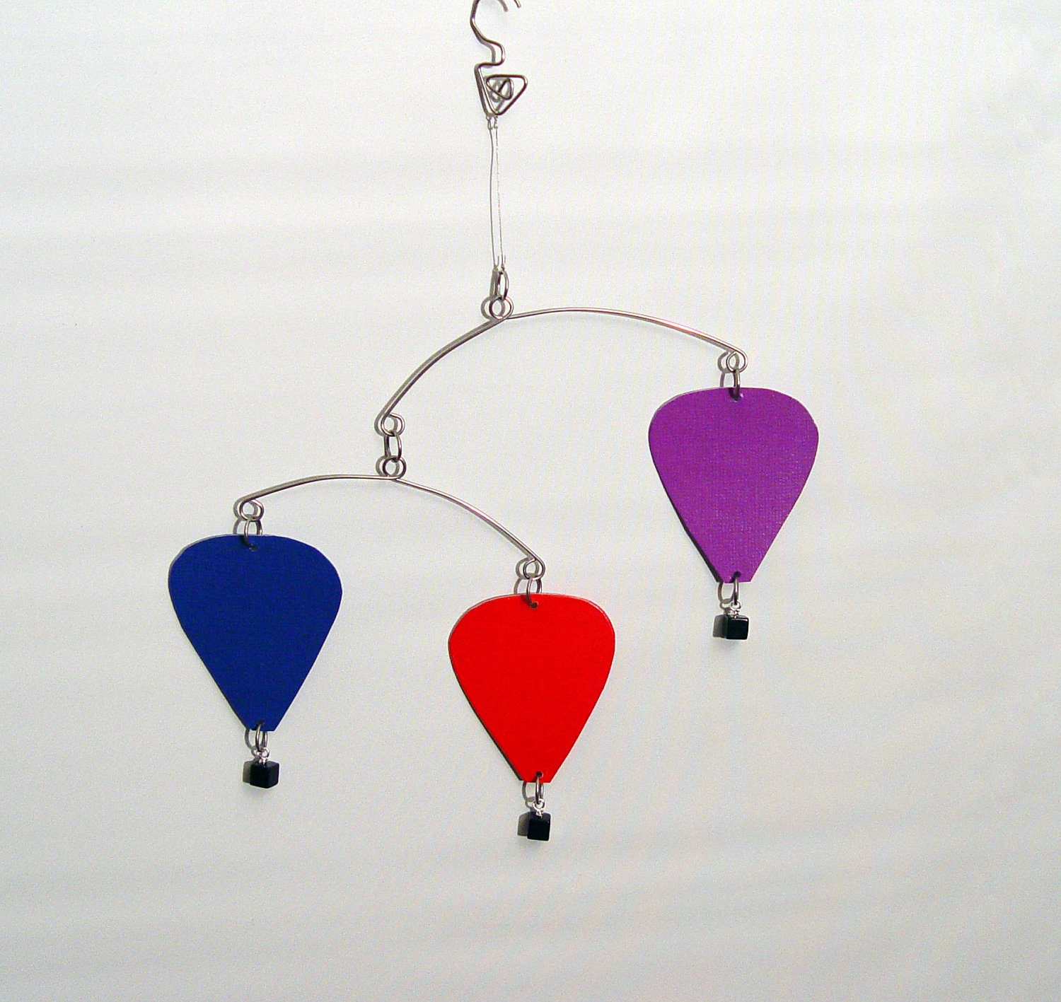Baby Hot Air Balloon Mobile - Kinetic Hanging Mobile Art - Artistic Sculpture - Perfect for small places