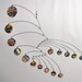 Hand Painted Designer Mobile - Kinetic Art Mobile Sculpture in Blues - Calder Style - 100013543