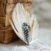 Feather Hair Clip, Peacock Feather Hair Fascinator, Ivory Hair Piece Peacock TIGER LILLY - rustic woodland natural boho vintage pretty