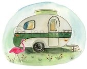 Retro Caravan, Archival Print- Yvonne