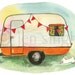 Retro camper, reproduction print-Lydia
