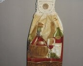 Chianti Wine Crocheted Top Towel-KOE6