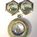 Vintage mismatch set of 50s vintage florida glass souvenir earrings and pendant