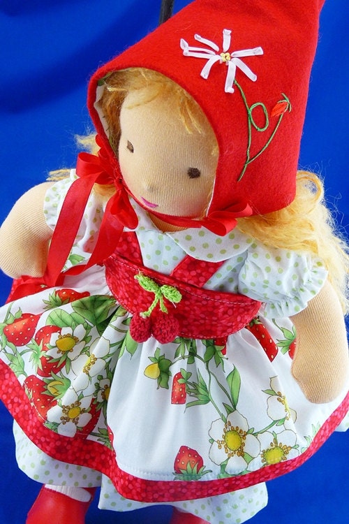Waldorf "Strawberry Pixie" 5 Pc Ensemble for 13 to 15 inch doll.Darling Chris