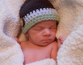0-3 Months Baby Boy Cotton Crochet Beanie Hat-will fit newborns to about 3 months-MADE TO ORDER