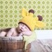 Hand Crocheted Infant GiraffeBeanie Hat-MADE TO ORDER-Size Newborn to 3 months 0-3 Months