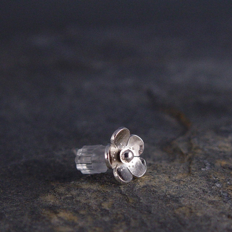Helix Cherry blossom earring - ROUND petals size 7-8mm,ONE Ready to SHIP, cartilage earring