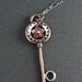 Steampunk Cherry Blossom Key, Mixed Metal Key, Metalsmithing, sakura, spring Jewelry, Gifts for Her, Mother's Day