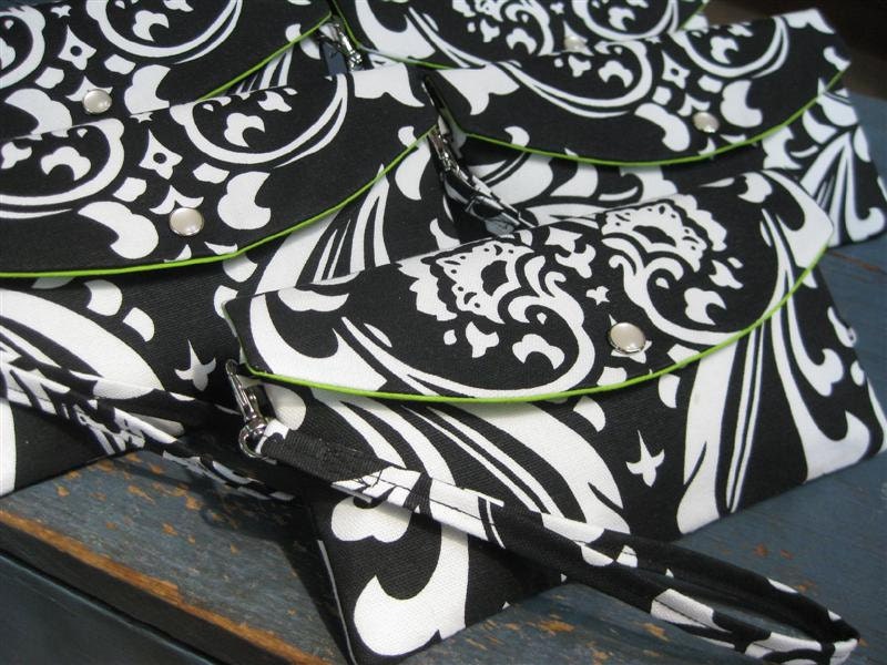 CUSTOM Set of (4) Large Clutch/Wristlets (Design Your Own) / Perfect for your BRIDESMAIDS or any Gift Giving