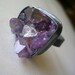 Raw Amethyst Crystal Cluster Ring