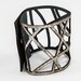 Leather Cutout Cuff - Organic Geometry (Silver)