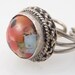 SALE --- Size 5.75 Vintage Adjustable Costume Ring with Multicolored Melted Glass Rocks