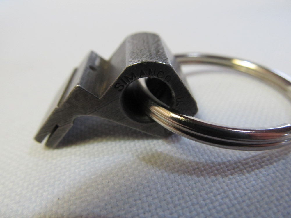 Key Ring:  Steampunk 1937 Singer 201 Sewing Machine part key chain.