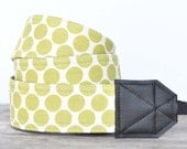 MADE TO ORDER - Camera Strap - Amy Butler Full Moon Olive Dots