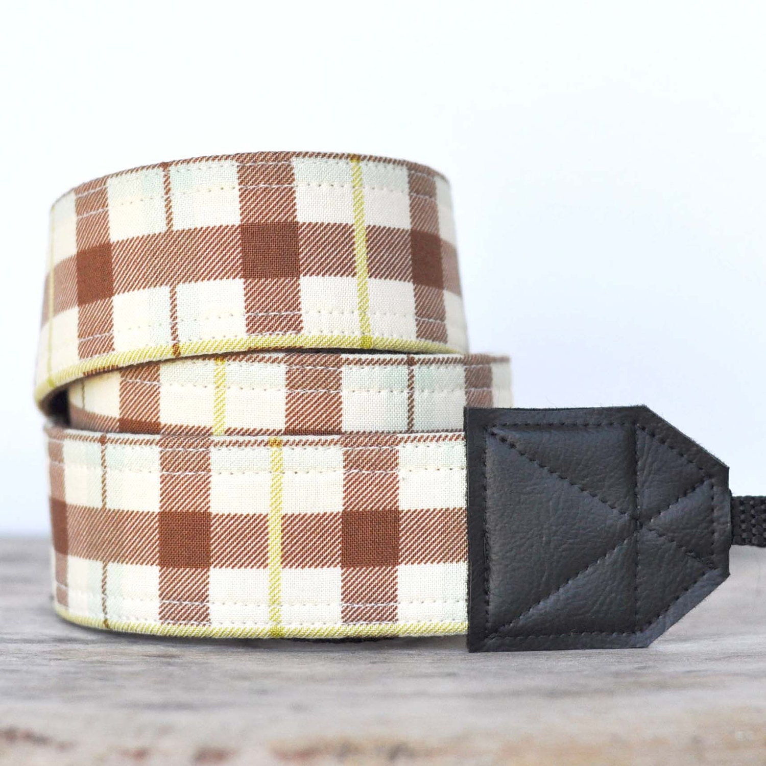 MADE TO ORDER - Camera Strap - Earthy Plaid