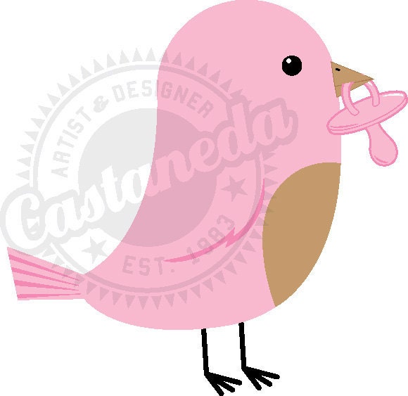 Pink Baby Bird Clipart