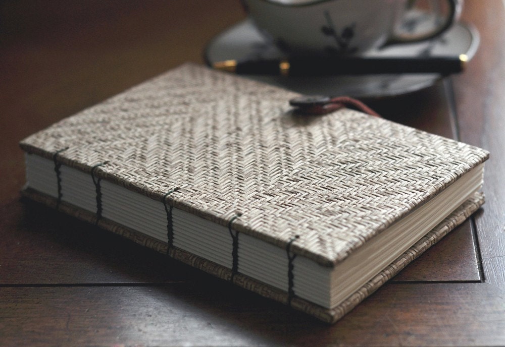 Letterpress Handmade Letterpress Dried Leaves Journal