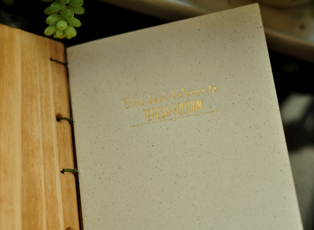 Personalized Cedar Wooden Handcrafted Coptic Journal