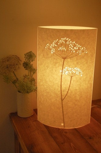 Tall Oval Cow Parsley Table Lamp