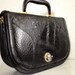 RESERVED .... Black Lambskin Embossed Handbag Italian Leather