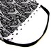 Large Knitting Project Bag Crochet Drawstring Tote WIP Bag -Black Eiffel Tower Paris France