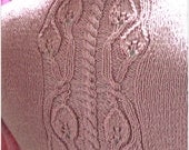 Pink Leaf PDF Hand Knitting Cardigan Pattern - Leaves, Cables and more