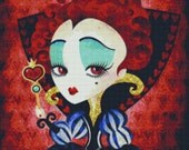 Counted cross stitch PDF pattern by Sandra Vargas 'Queen of Hearts' - Alice in Wonderland