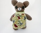 Brown Teddy Bear Amigurumi with Butterfly Dress