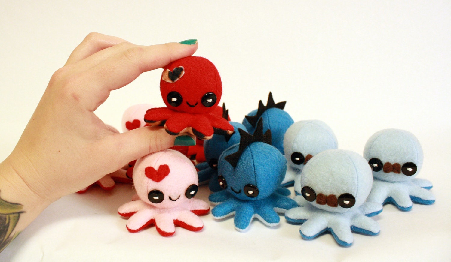 Custom tiny octopus plushie - 2.5"