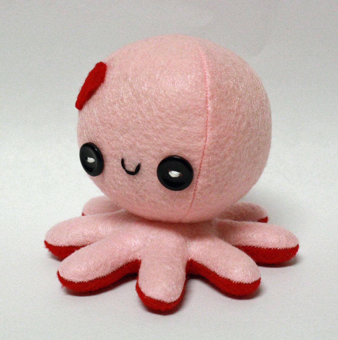Pink Love octopus plushie - 4"