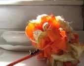 Vintage Fabric  Wedding, Bridal , Bridesmaid Flower Bouquet